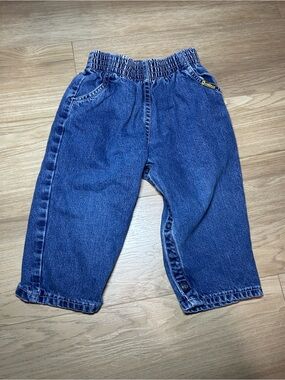 OshKosh B'gosh Dark Blue Elastic-Waist Denim Pants